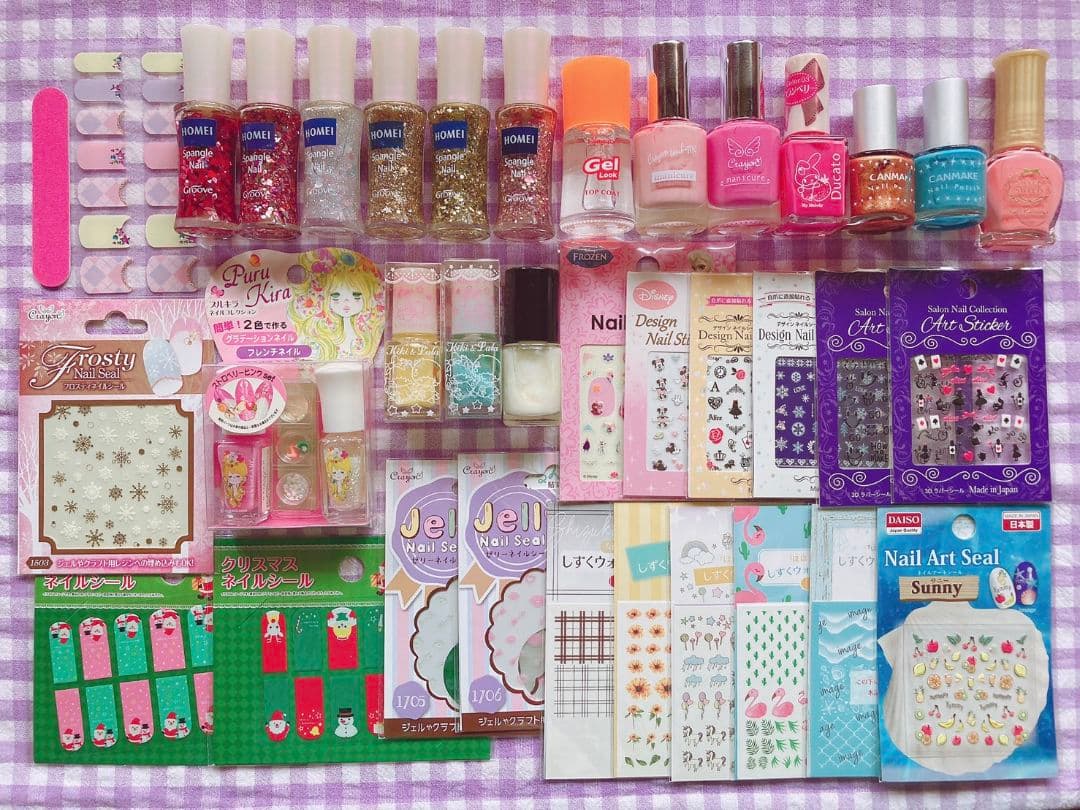 ♡ おうちで過ごそう マニキュア&ネイルシール まとめ売り 計35点 ♡ ネコポス送料無料】ネイルシール レースローズシール [MG31209-81