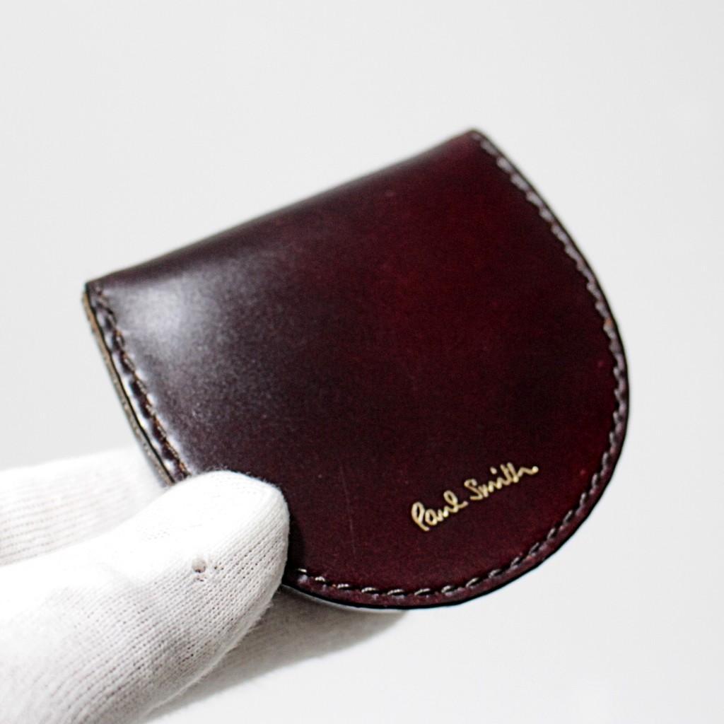 新品 ポールスミス コードバン コインケース 小銭入れ 馬蹄型 濃茶