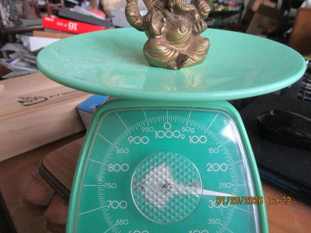 仏像 渡金仏【?】ガネーシャ像 時代物 象の顔の仏 頭部に錆