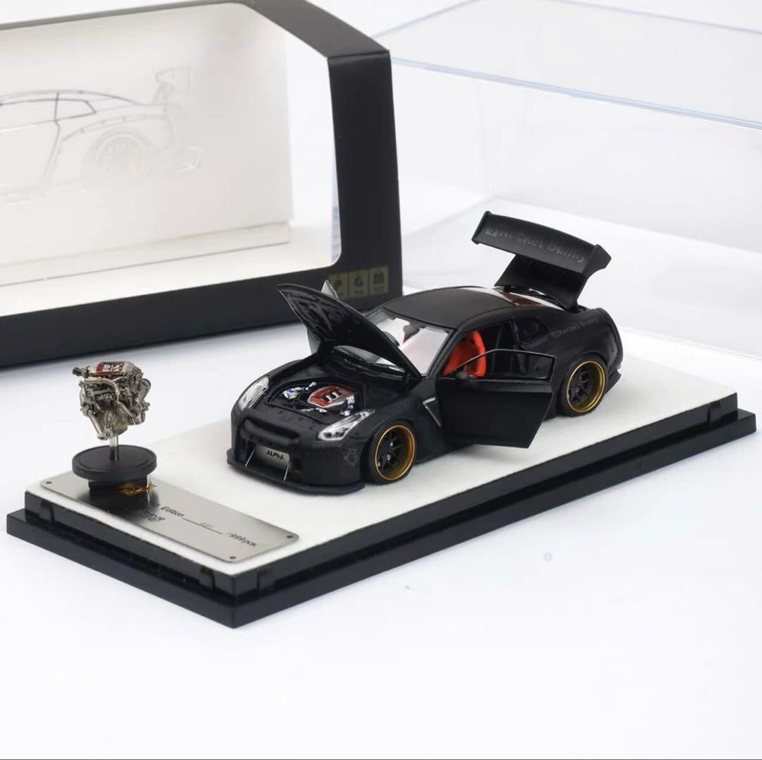 1/64 PGM 日産 GTR R35 ロケットバニー　パンデム　マットブラック