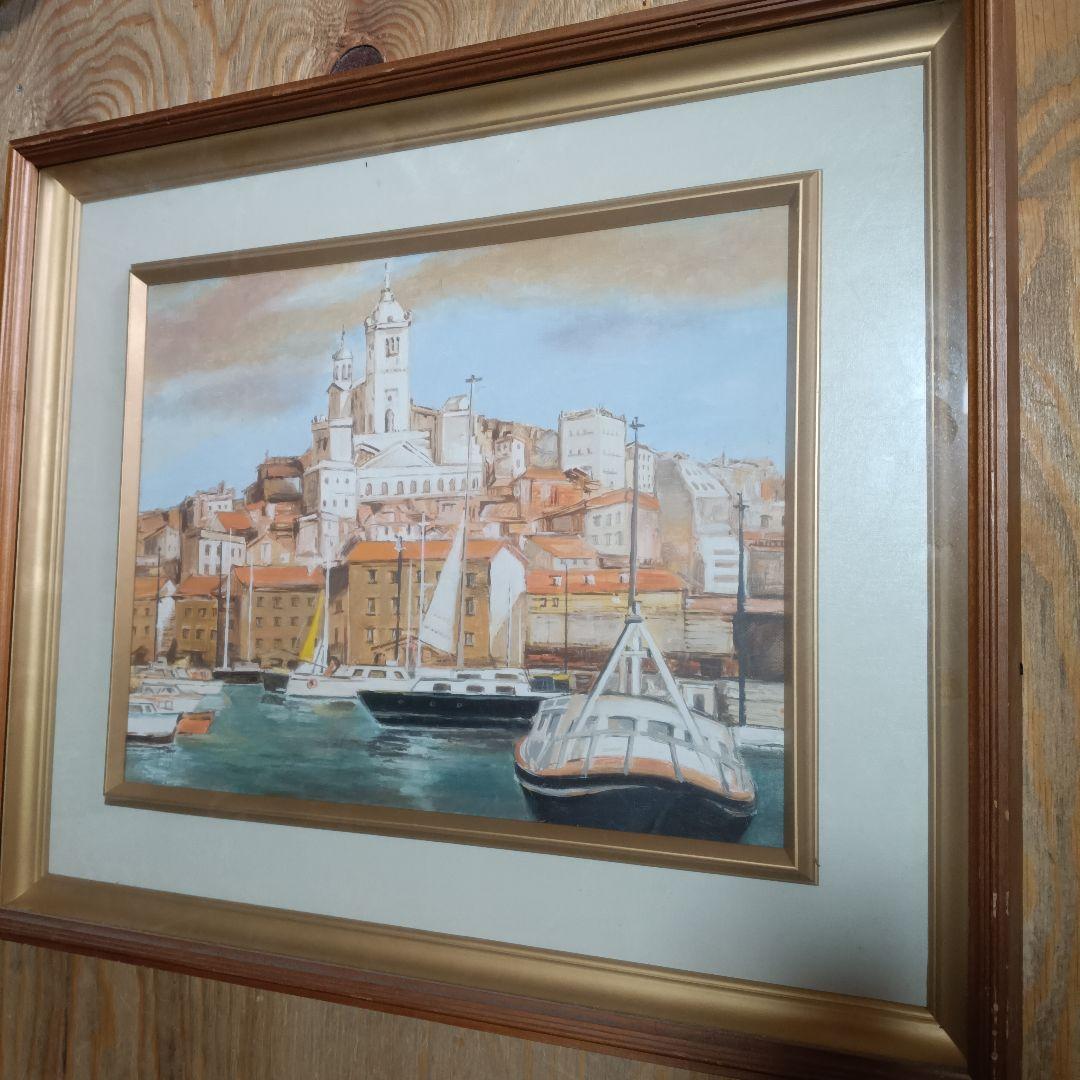 風景画 水彩画 金色フレーム A4サイズ