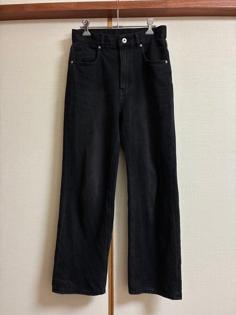 中古】crewre アジャスタブルIラインデニムパンツ SIZE:1 黒 - メルカリ