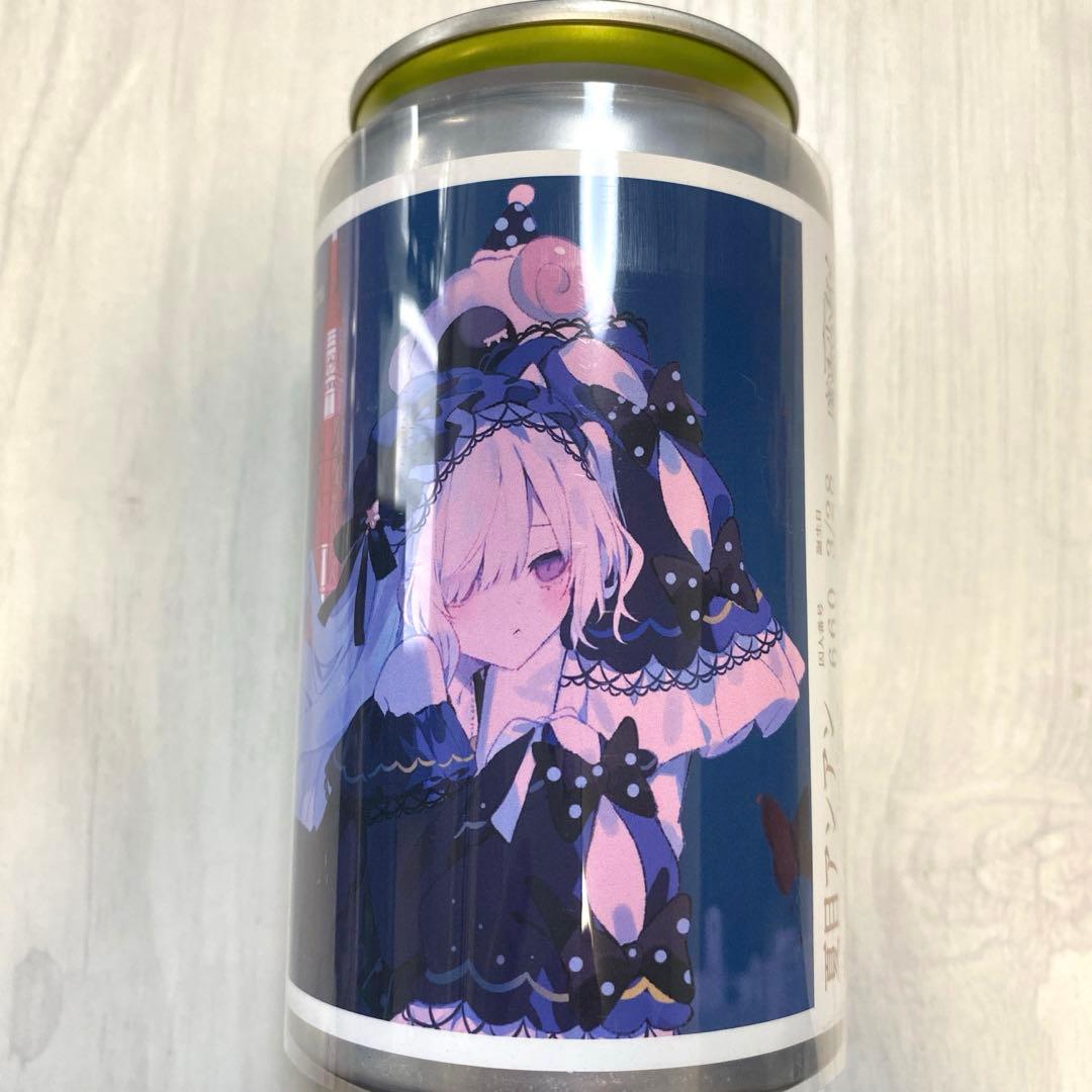 魔法少女ノ魔女裁判 オリジナルラベル缶 ステッカー 夏目アンアン まの