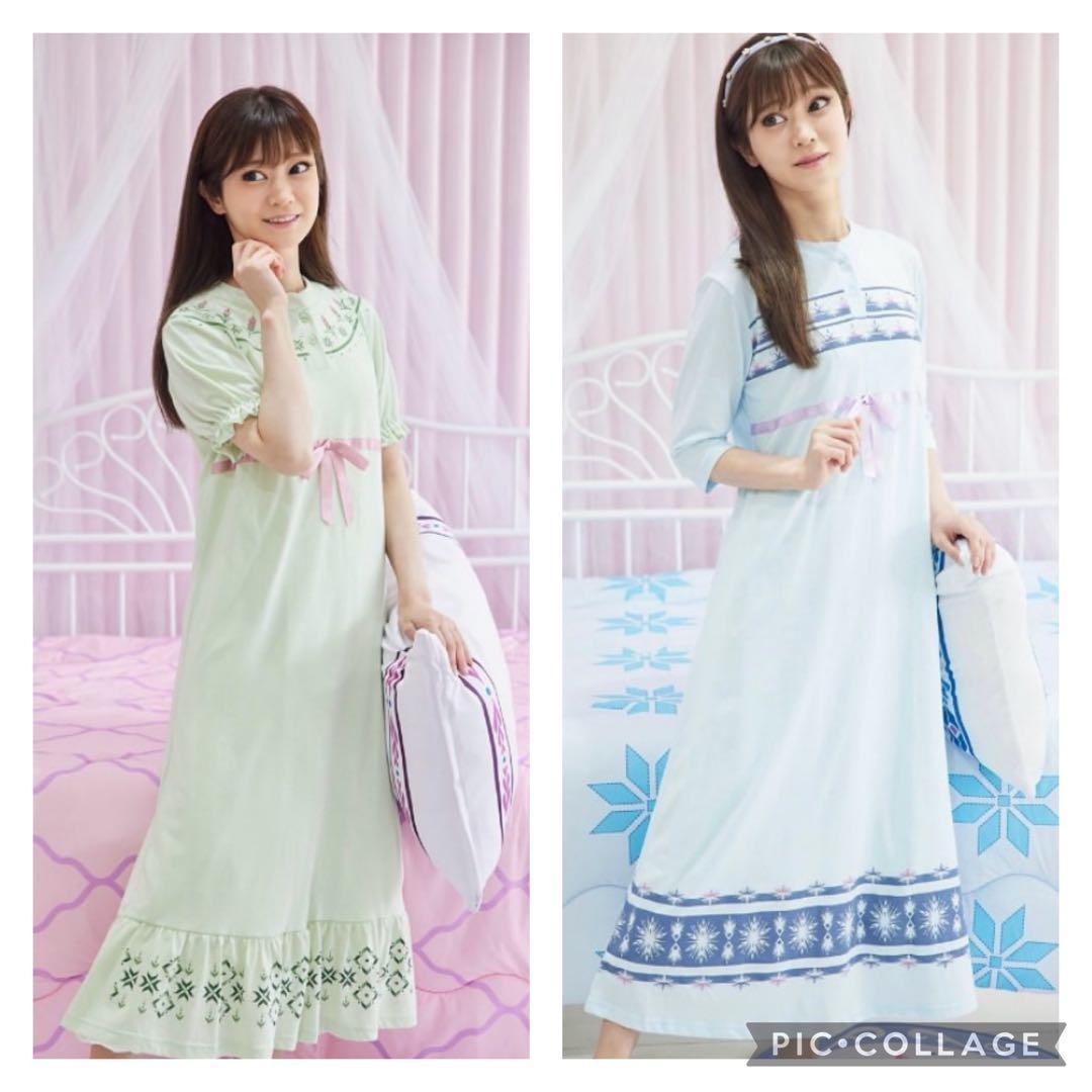 しまむら ちはる アナ エルサ ルームワンピース パジャマ 2点セット