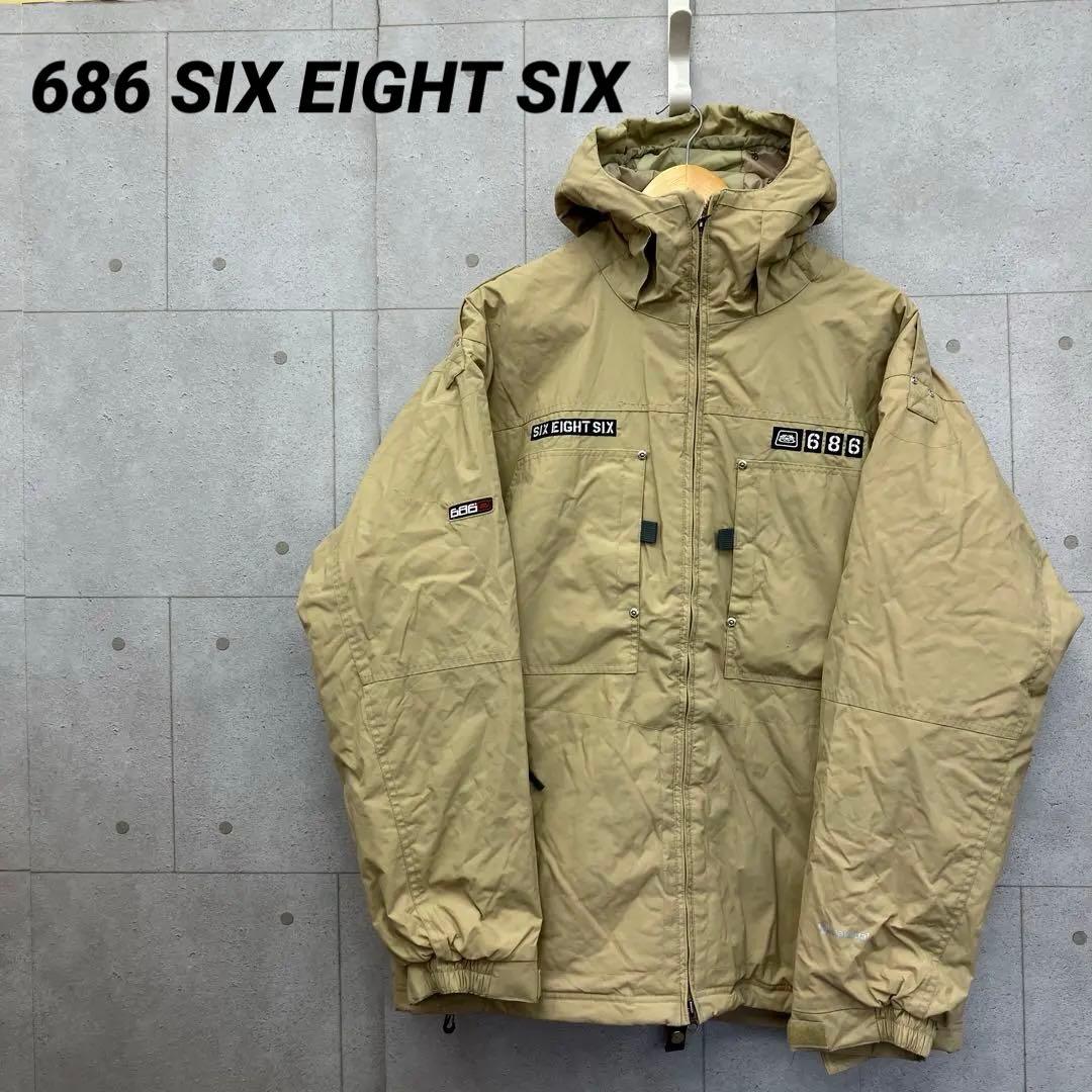 686 SIX EIGHT SIX スノーボードウェア ジャケット ベージュ