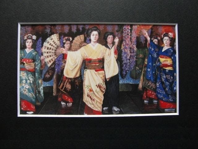 石川善一【藤】希少画集画、状態良好、新品高級額装付 石川善一【藤】希少画集画、状態良好、新品高級額装付