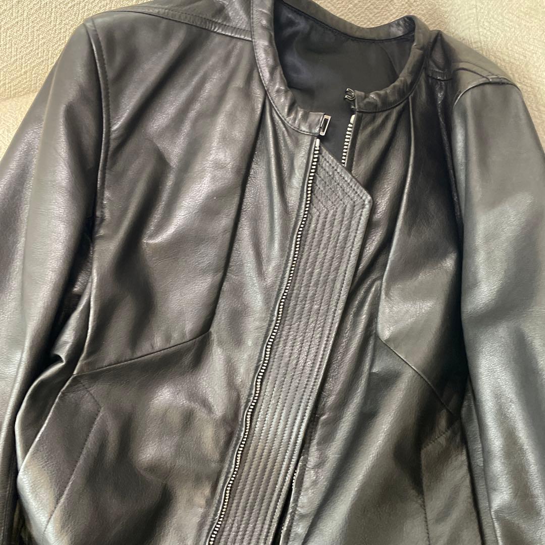 ゴックス様専用】Rick Owens レザーライダース インターシャ 正規品