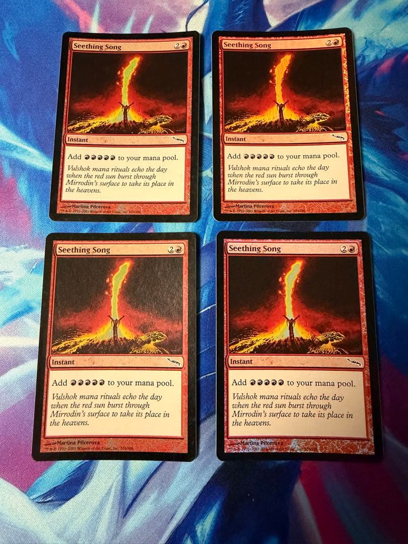 MtG 【Foil】煮えたぎる歌【MRD】英語　4枚セット 煮えたぎる歌/Seething Song》[MRD] 赤C | 日本最大級 MTG通販サイト