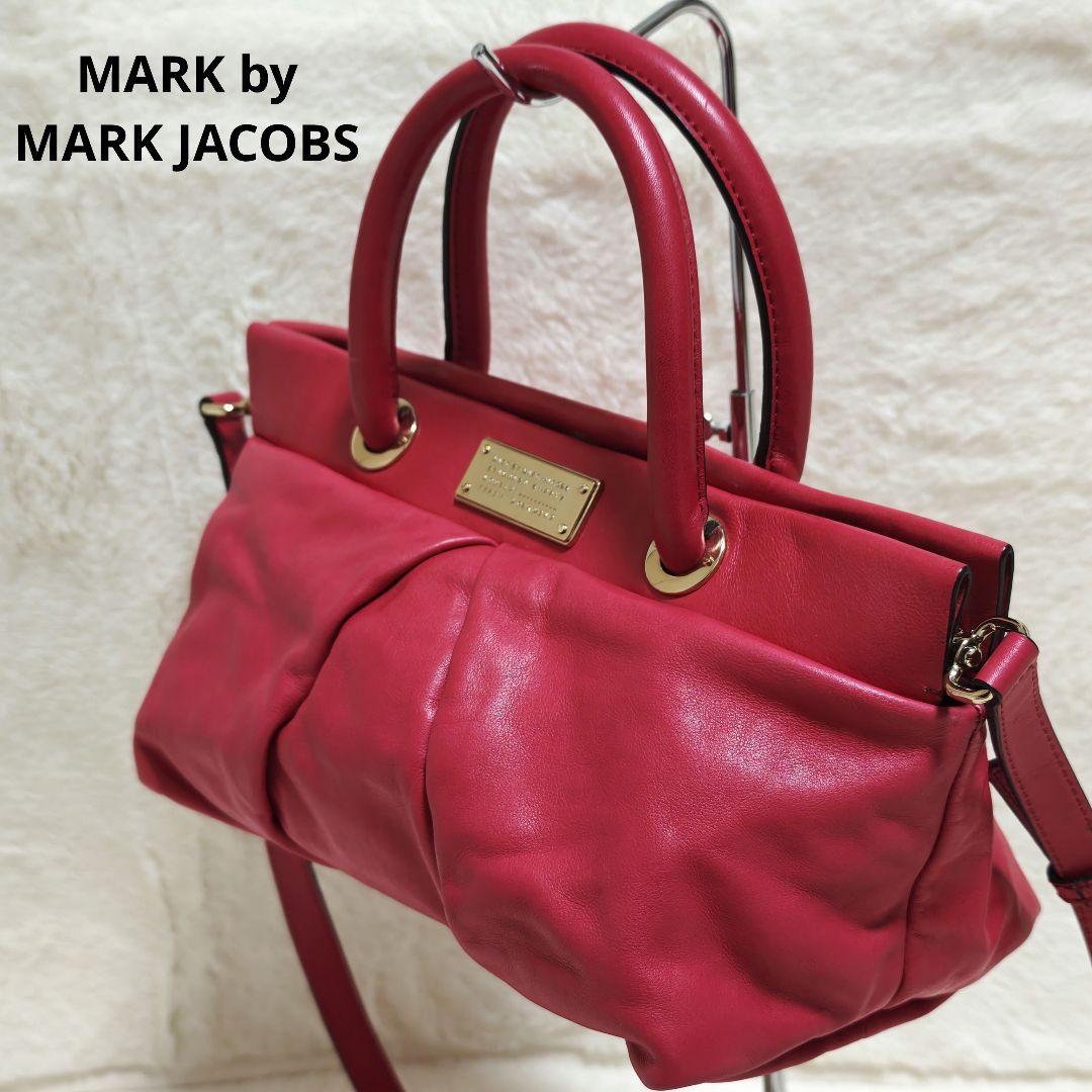 美品✨マークバイマークジェイコブス 2WAYハンドバッグ レザー ピンク