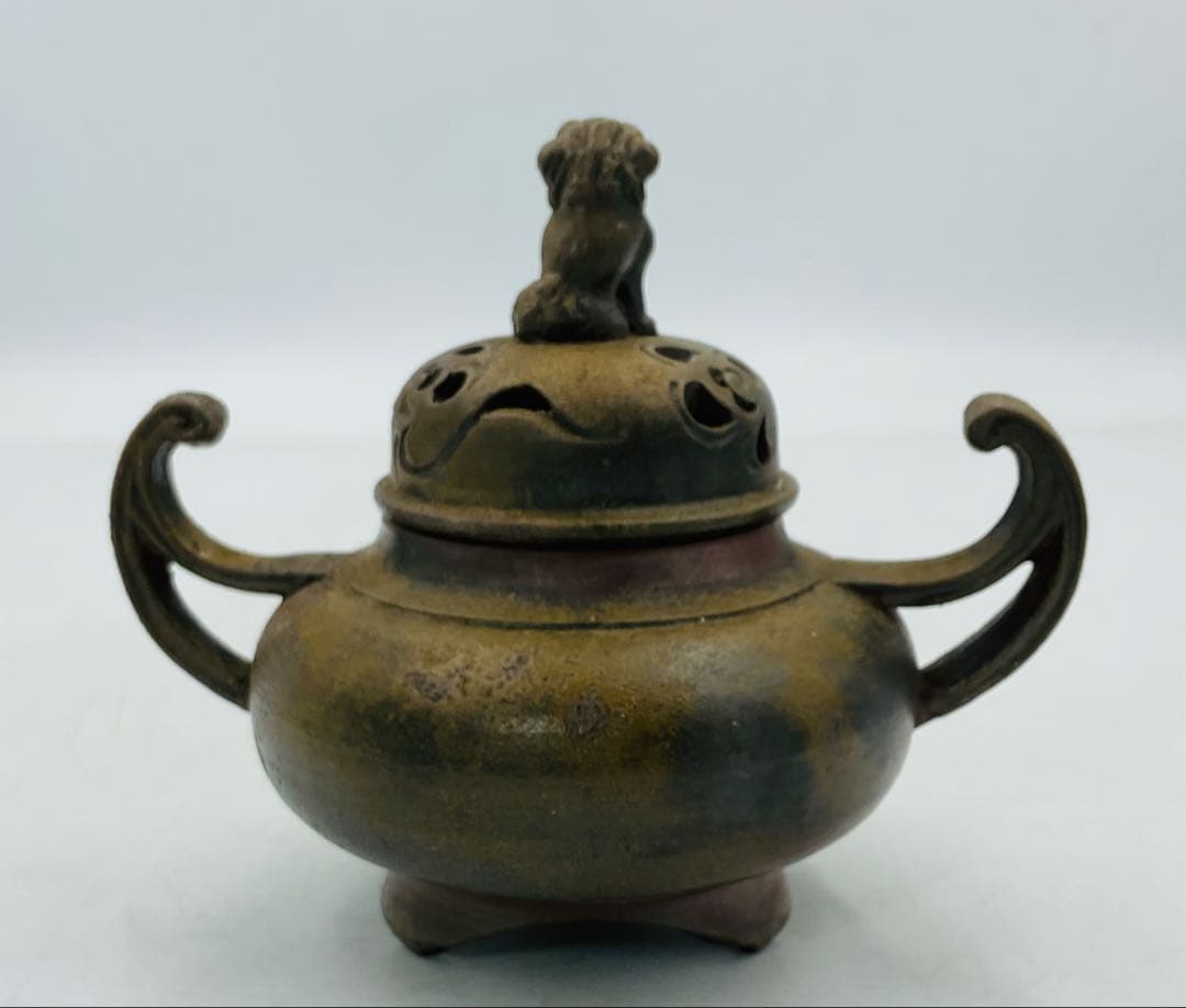 ◉【13】◉昭和初期の作品 木村陶峰 備前焼香炉 共箱 茶道具◉