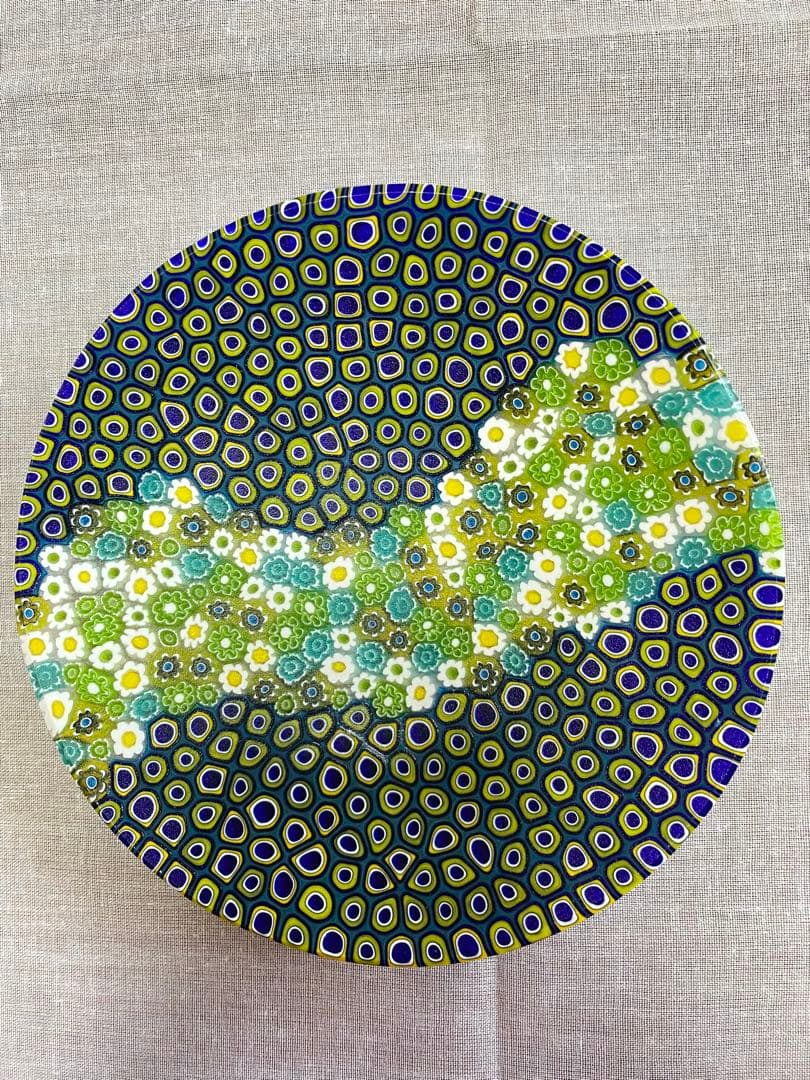 ベネチアンガラス　ムラーノ　ミルフィオリプレート