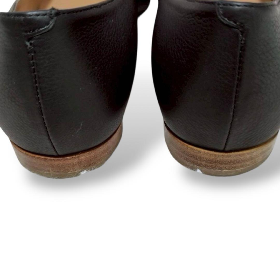 極美品 ペリーコ アネッリ ローヒール パンプス バックル ダークグレー