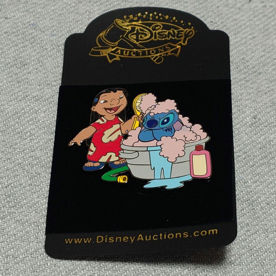 【レア】DisneyAuctions リロ&スティッチ お風呂② ピンバッジ