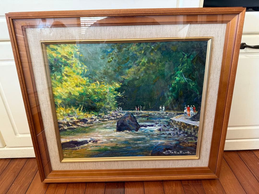 108.「新緑の養老渓谷」髙橋一善 油絵