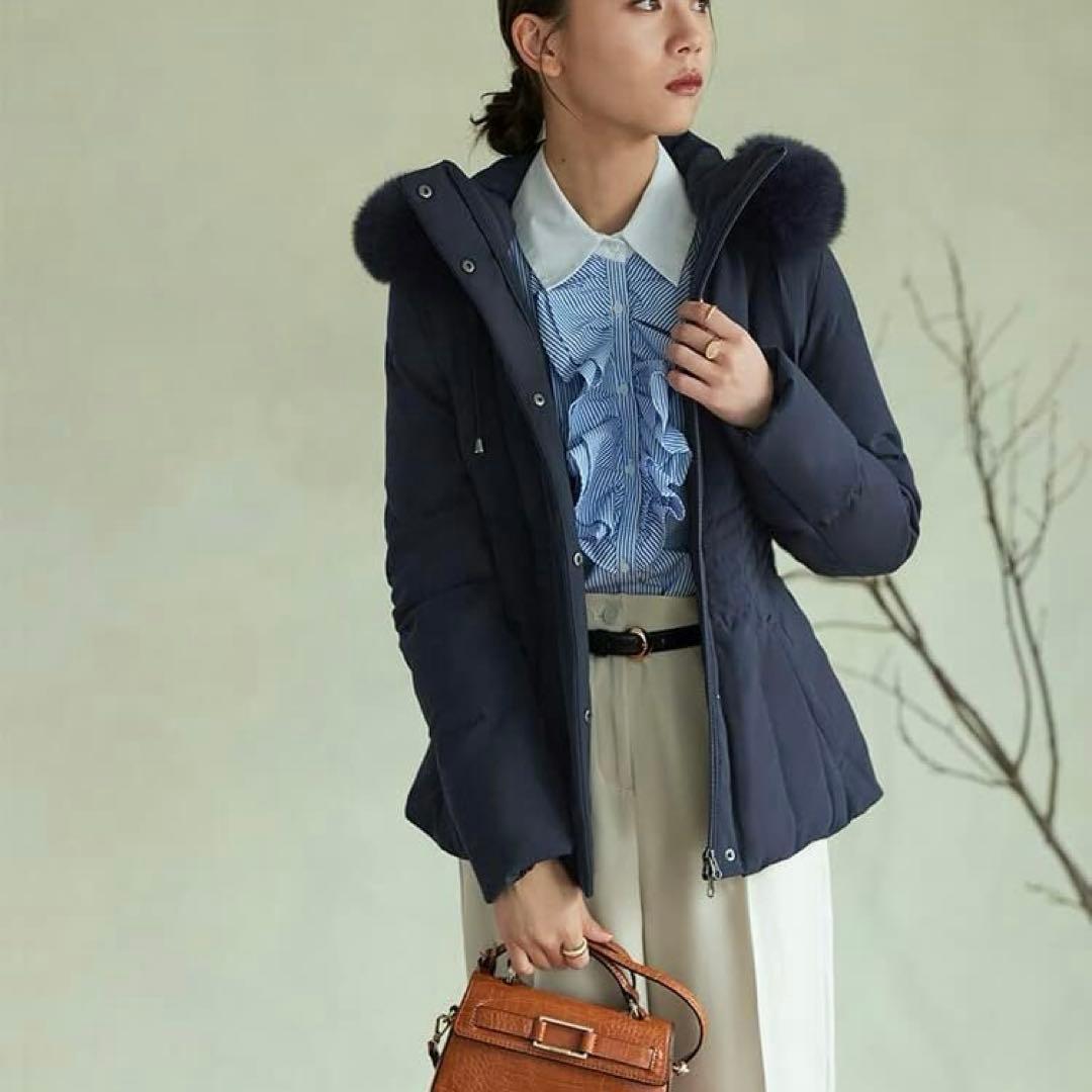 ルイルエブティック ウエストフィットショートダウンコートMフォックスファー