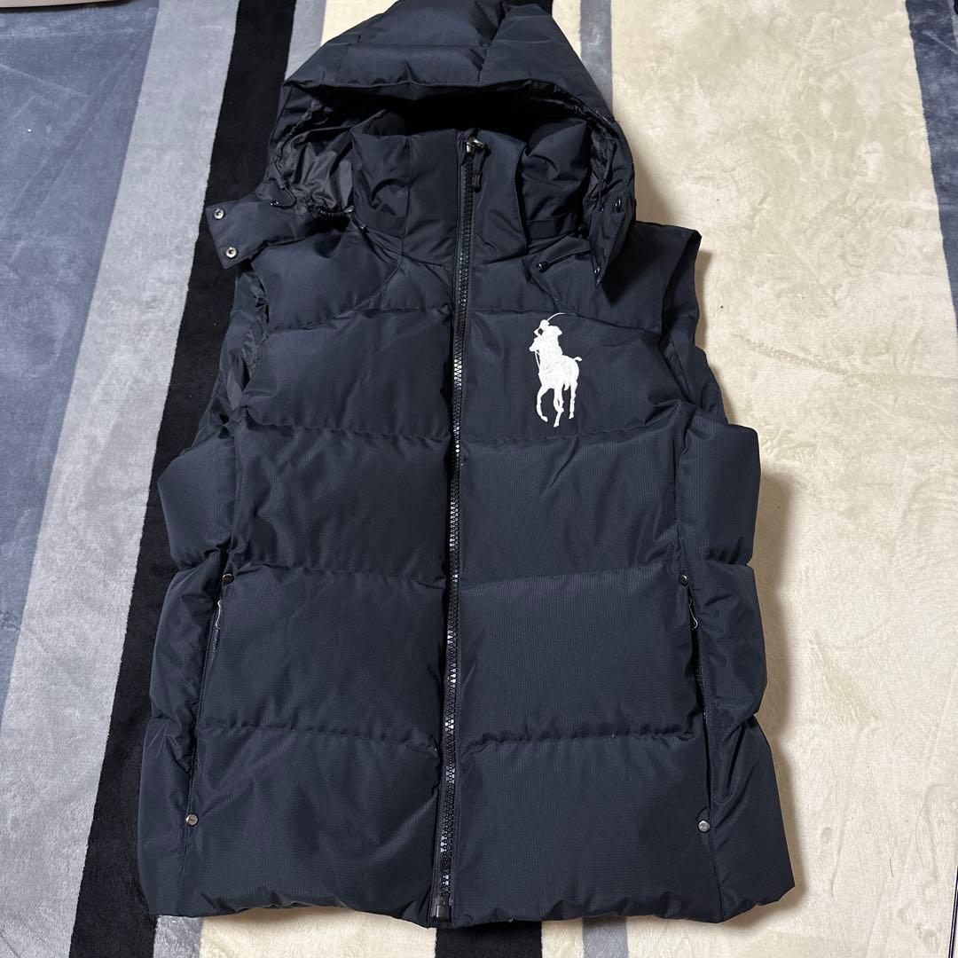 美品 ポロ ラルフローレン ダウンベスト Mサイズ ブラックtkm☆プロフ
