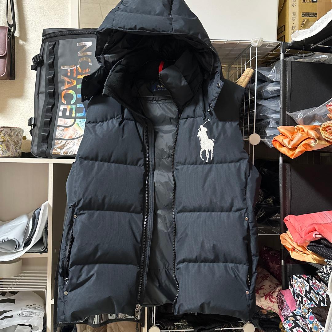 美品 ポロ ラルフローレン ダウンベスト Mサイズ ブラックtkm☆プロフ