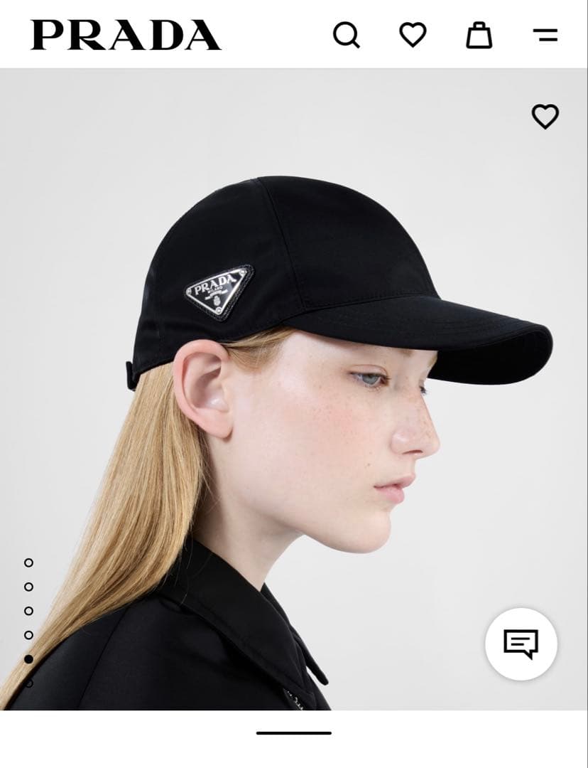【美品】PRADA Re-Nylon ロゴキャップ Prada Re-Nylon Baseball Cap | Black | FARFETCH