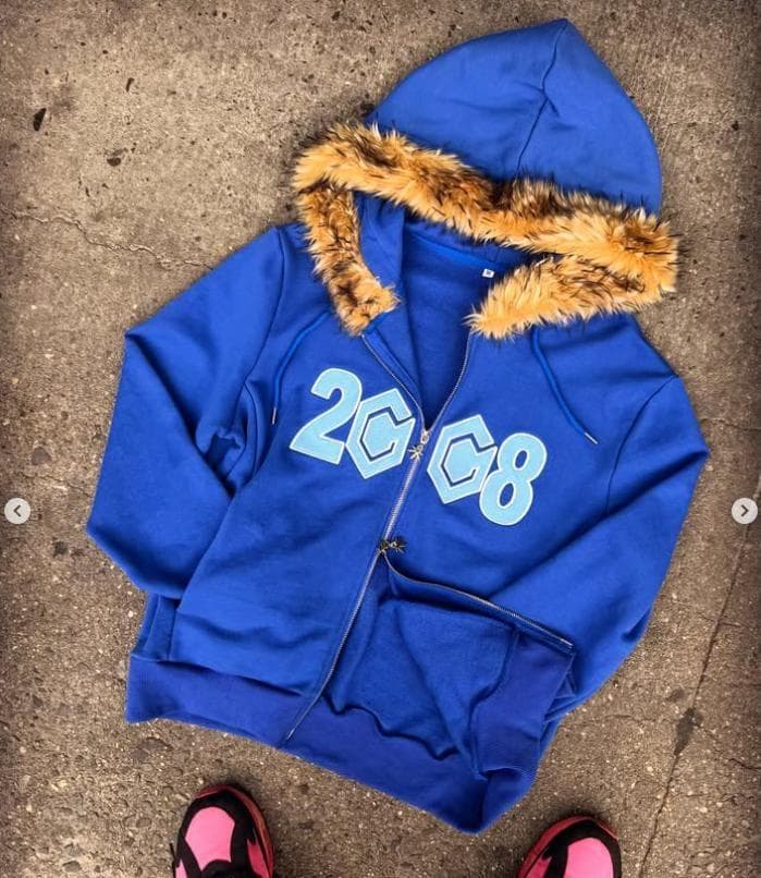 fti ジップパーカー ファー ブルー 即完品 Sサイズ - メルカリ
