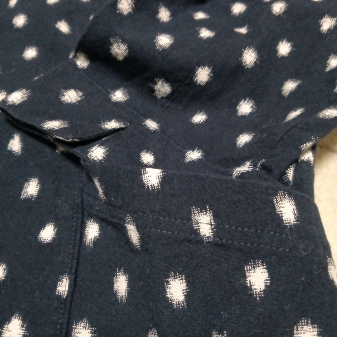 綾小路E】日本製 綿100% シャツ 藍染め 京都 圓 絣 - メルカリ