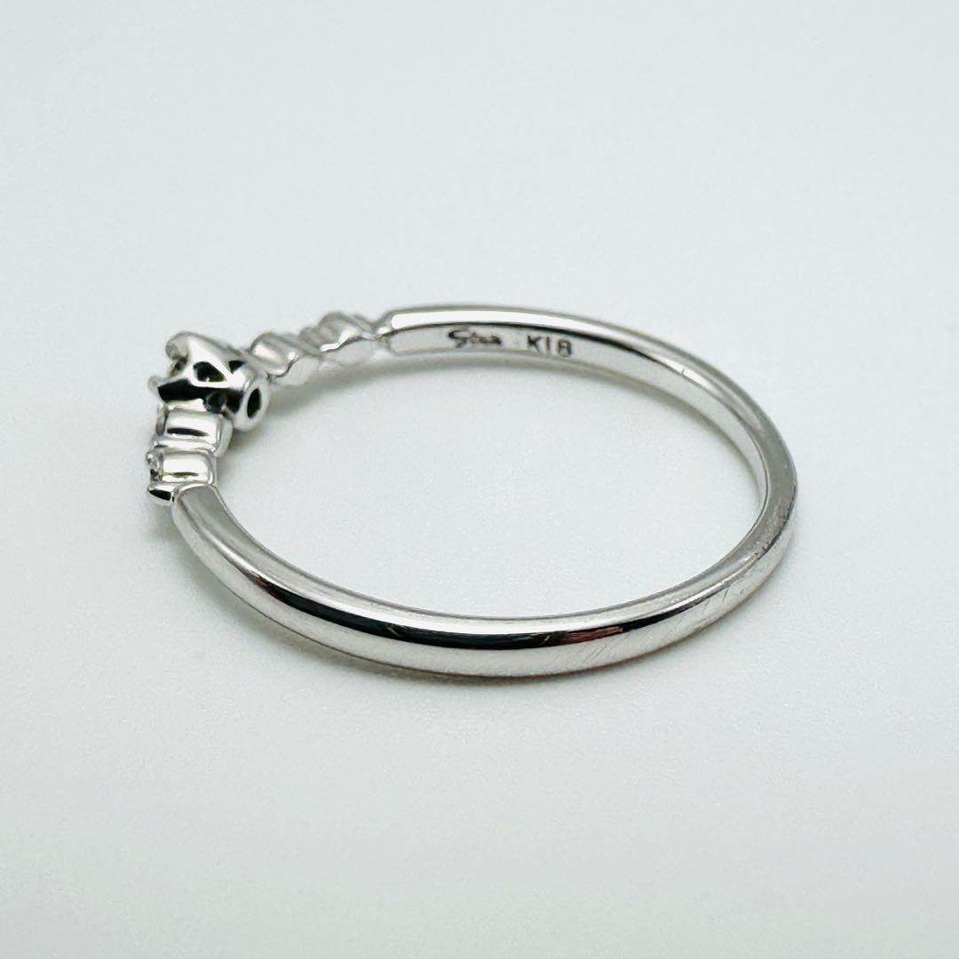 STAR JEWELRY K18 ダイヤモンド　リング　9号　0.07ct WG