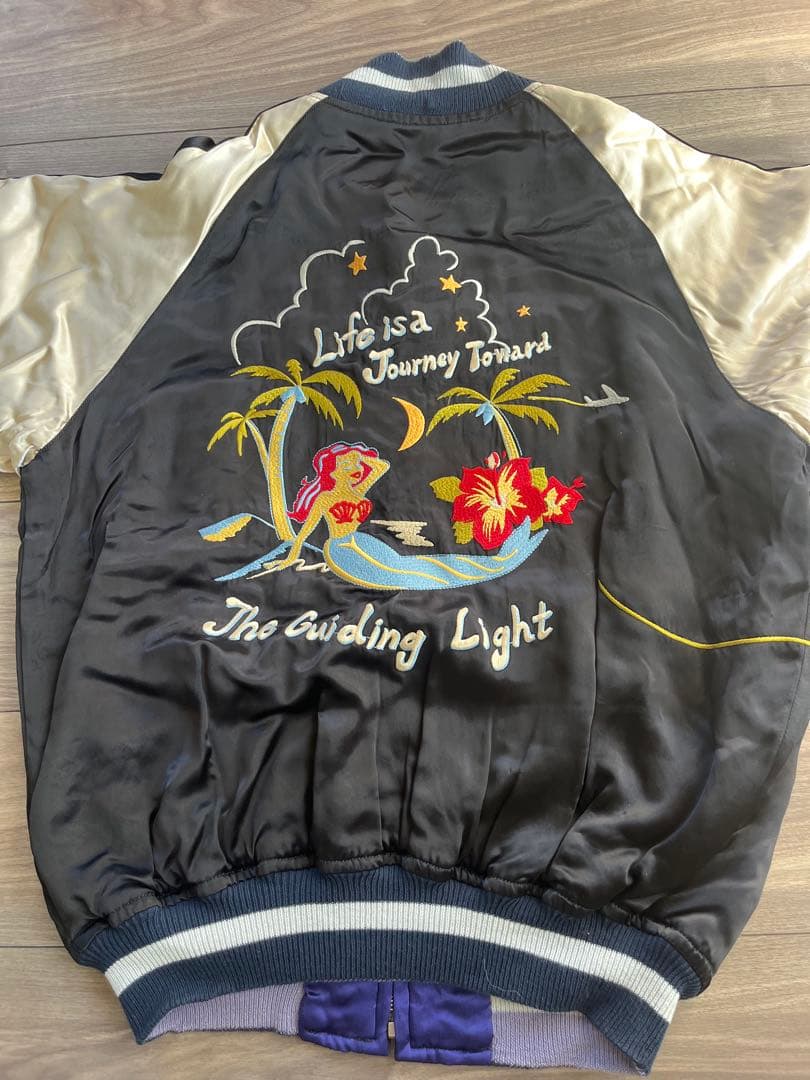 極美⭐︎BLUEBLUE ブルーブルー スカジャン ハリウッドランチ