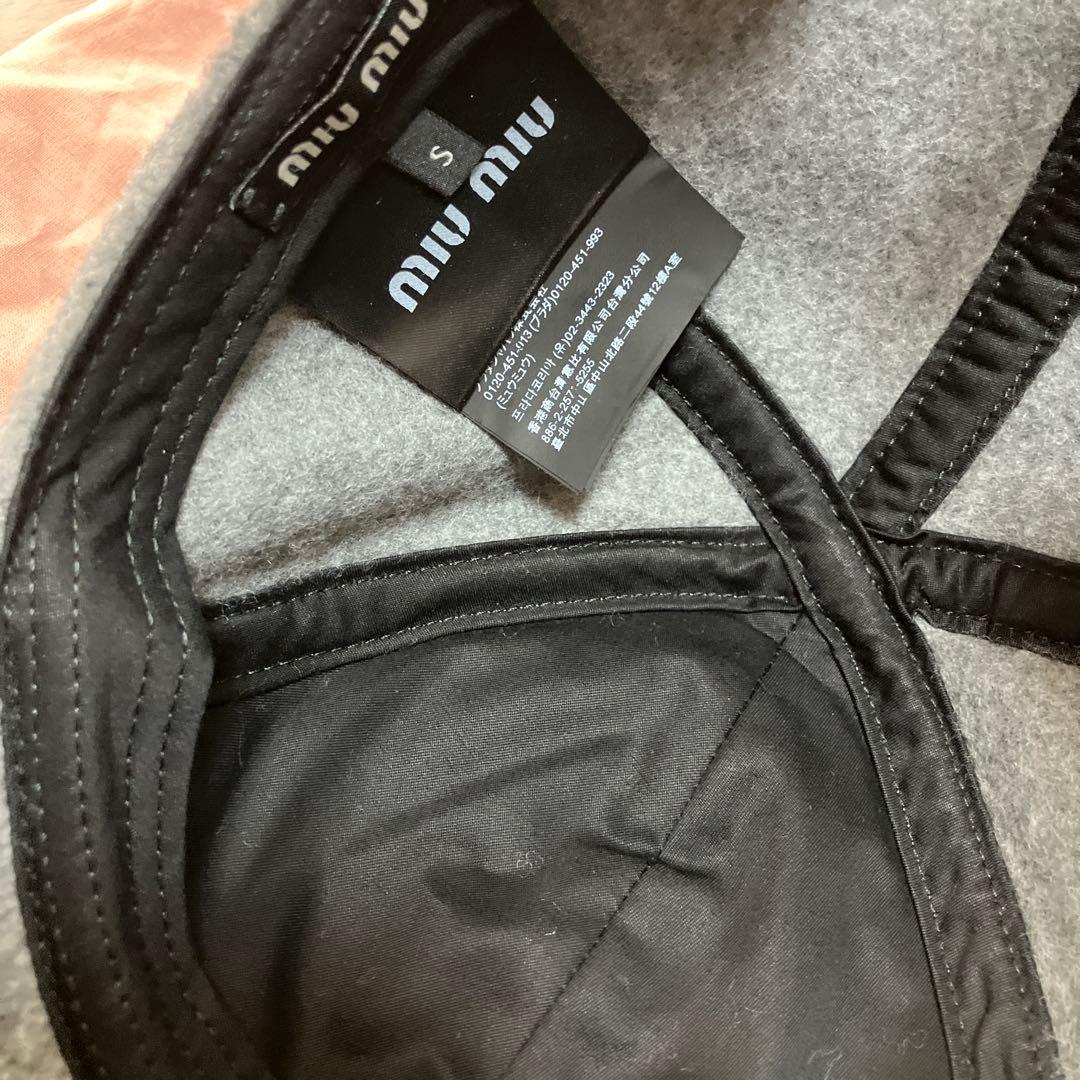 週末値下げ☆試着のみ☆miu miu☆フリースベースボールキャップ☆S