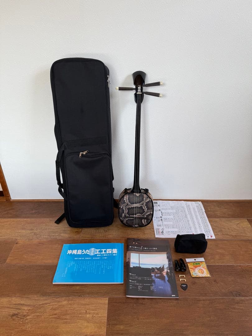 ASOVIVA 三線 沖縄 消音ウマ付き 人工皮 フルセット アソビバ 琉球