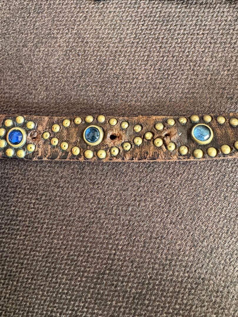 TENDERLOIN×HTCテンダーロインスタッズナローレザーベルトLキムタク