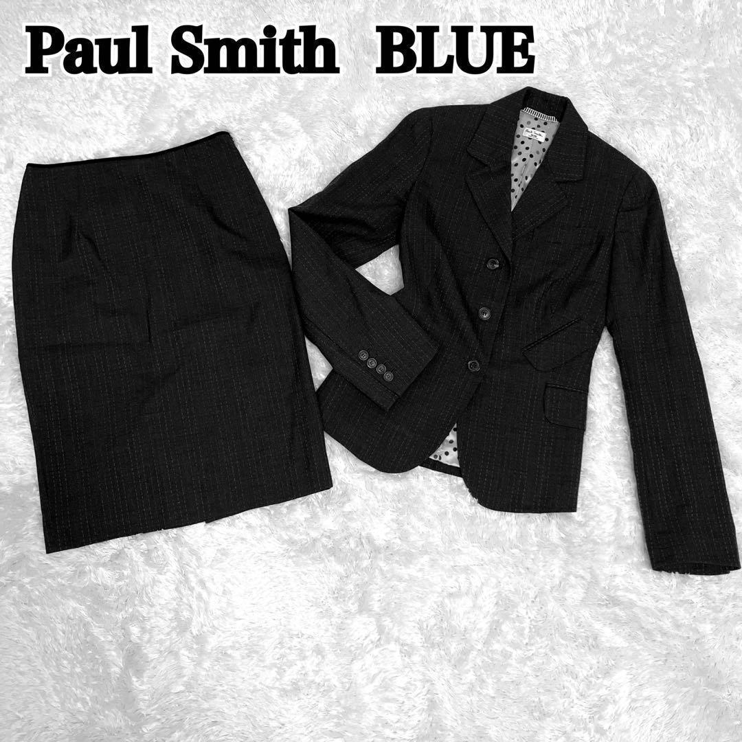 【美品】ポールスミスBLUE レディースセットアップ　スーツ　ドット　M相当