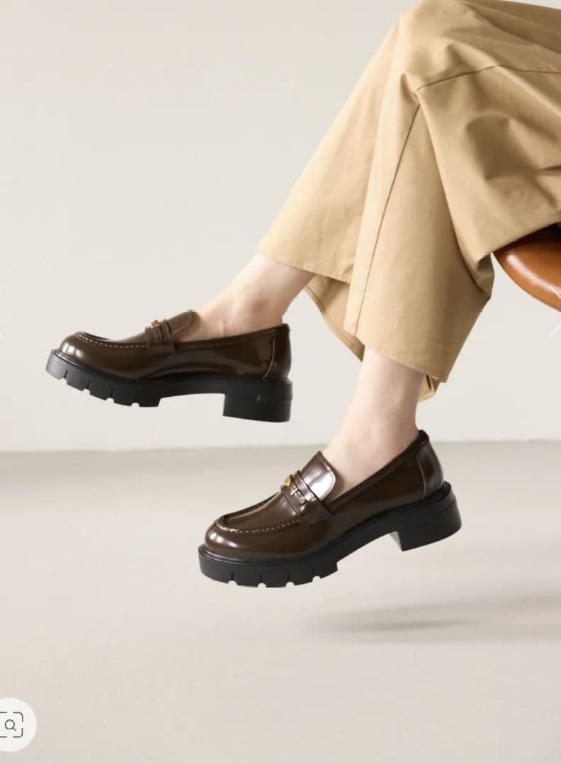 新品未使用 スタッカート ダイス タンクソール ローファー 24.5cm 黒