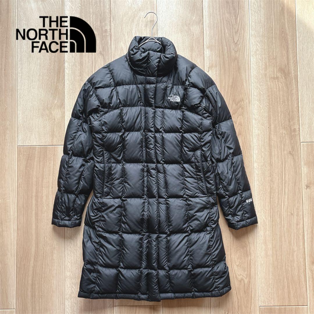 k179 ノースフェイス ロングダウンコート ブラック S 綺麗め スッキリ