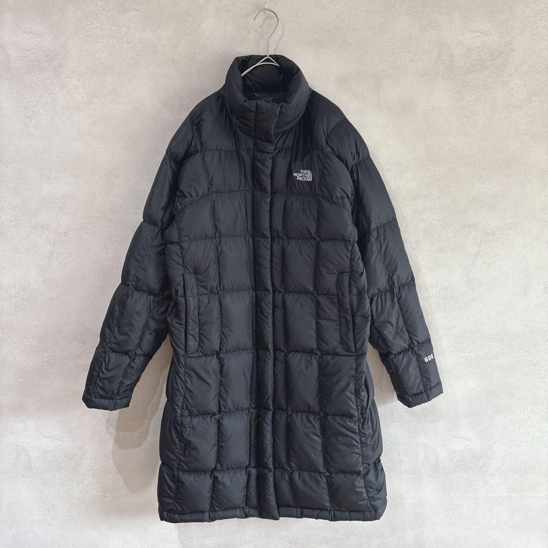 k179 ノースフェイス ロングダウンコート ブラック S 綺麗め スッキリ
