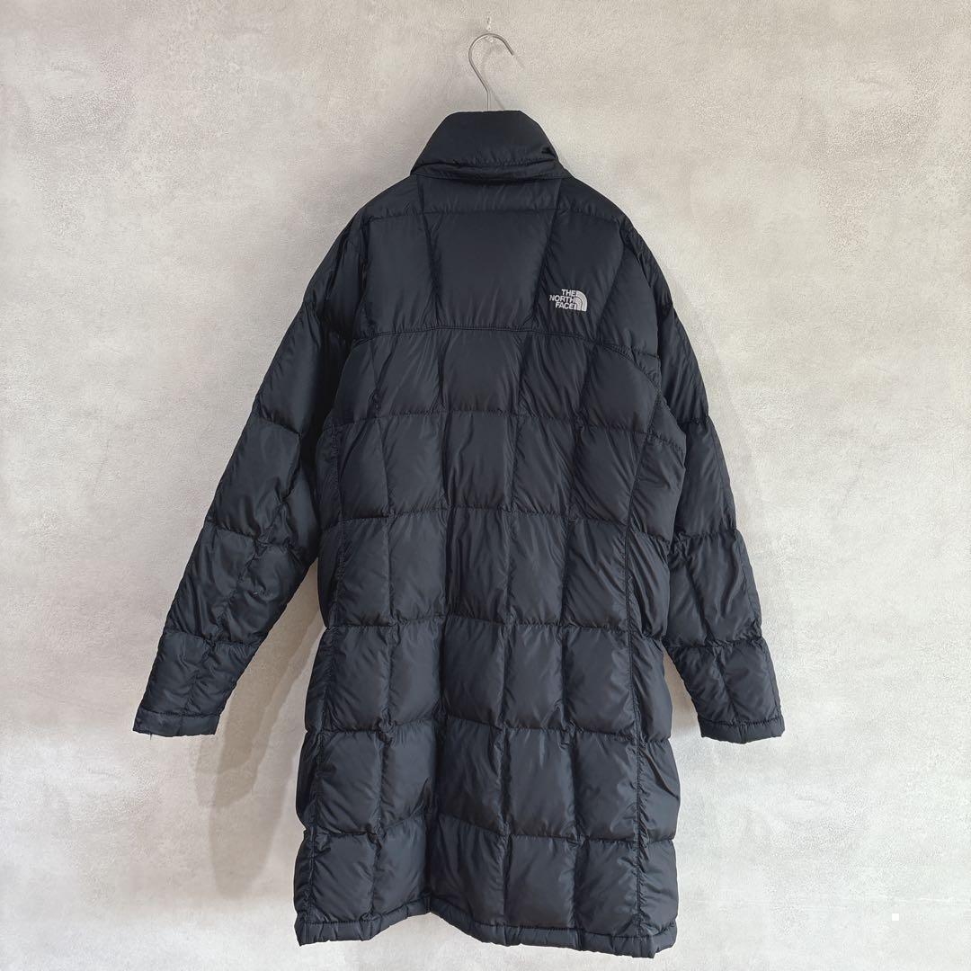 k179 ノースフェイス ロングダウンコート ブラック S 綺麗め スッキリ