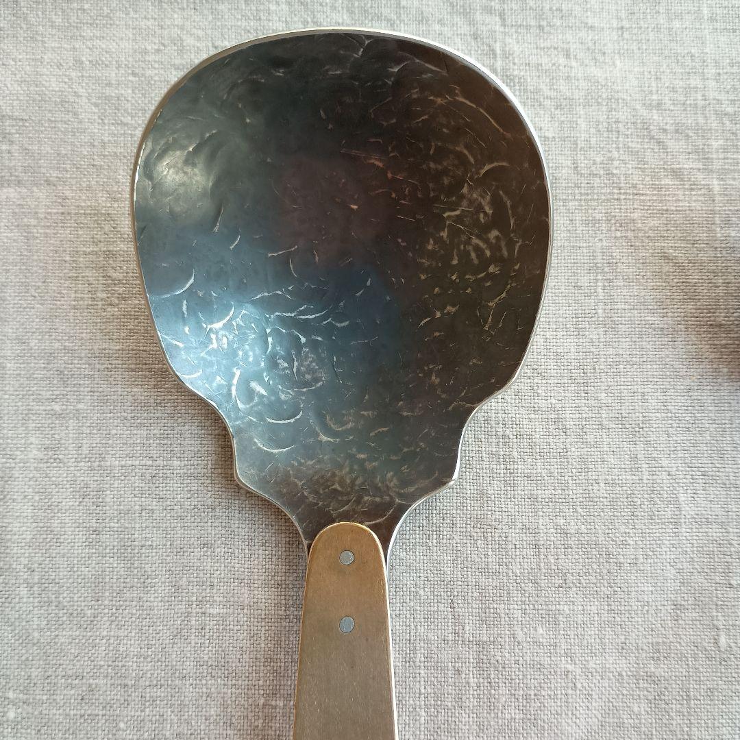 小西光裕サーブスプーン　サーブスプーン(穴あり)の2品　レア刻印あり