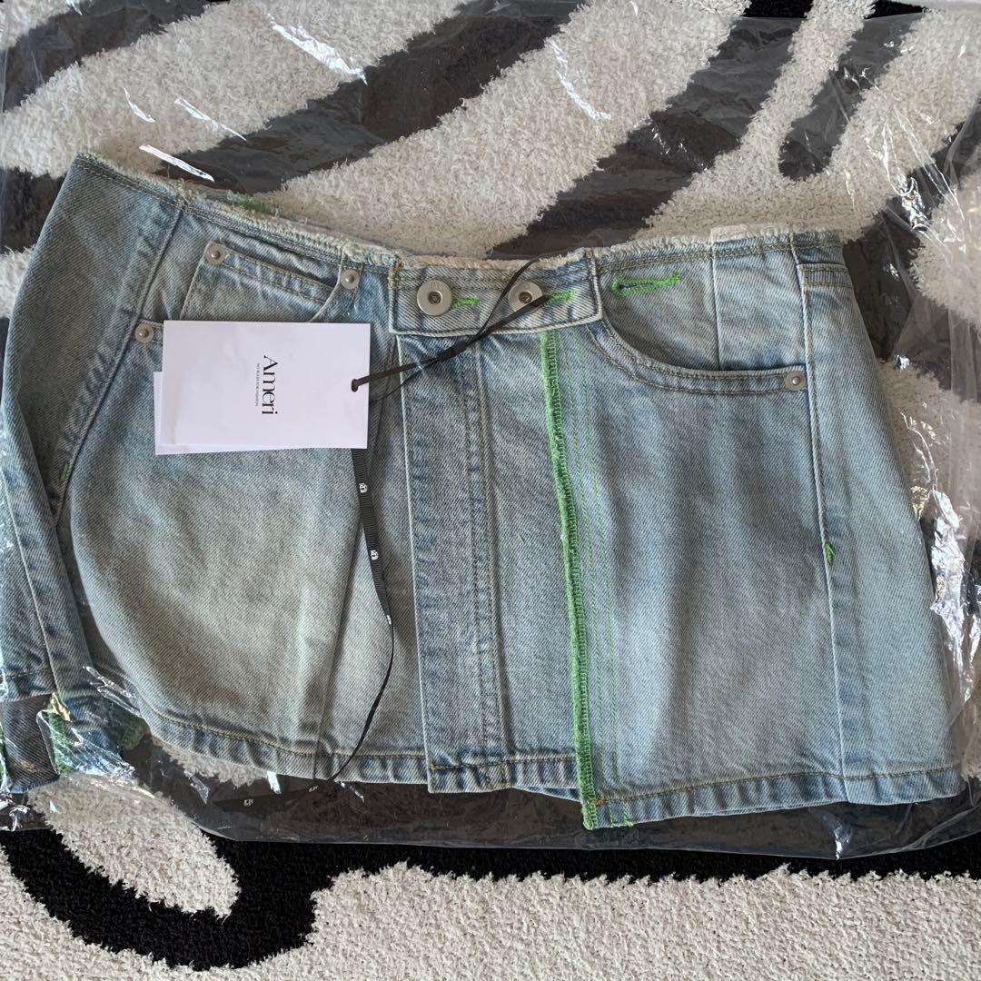 AMERI NEON STITCH REMAKE DENIM BELTブルー新品 - メルカリ