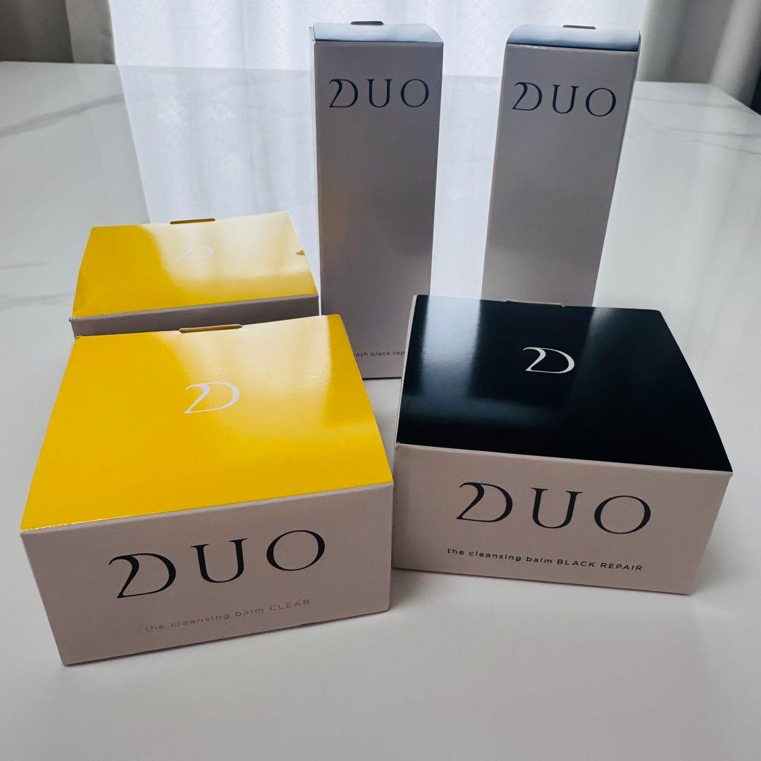DUO ザ クレンジング バーム 《ブラック》《クリア×2》・洗顔パウダー×2