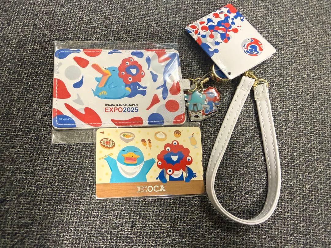 万博EXPO ICOCA&合皮パスケースミャクミャク＆イコちゃんJR西日本