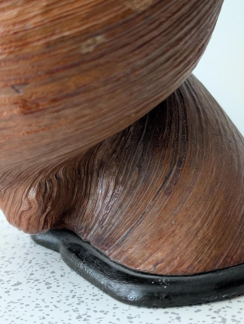ビンテージ 40s 天然木 くり抜き オブジェ 一輪挿し プランター 戦前