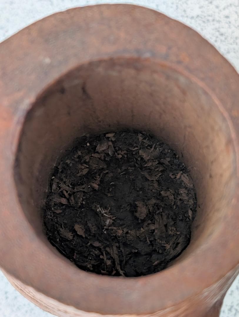 ビンテージ 40s 天然木 くり抜き オブジェ 一輪挿し プランター 戦前