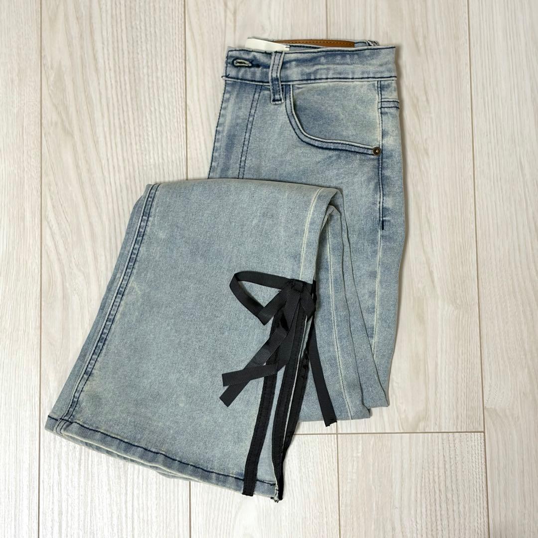 ぽっぽむ♥様 専用 【RANCLIC】 デニムリボンパンツ Sサイズ - メルカリ