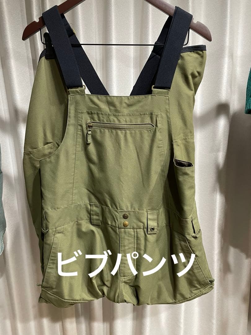 BURTON スノーボード ビブパンツ　オリーブ