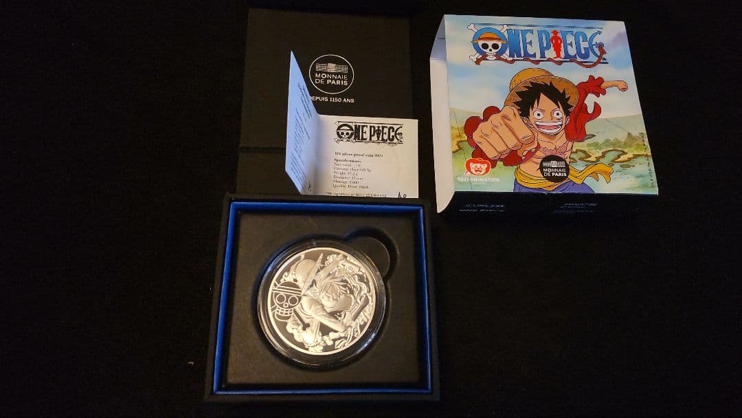 2024 フランス ワンピース 放送25周年記念 10ユーロ プルーフ 銀貨