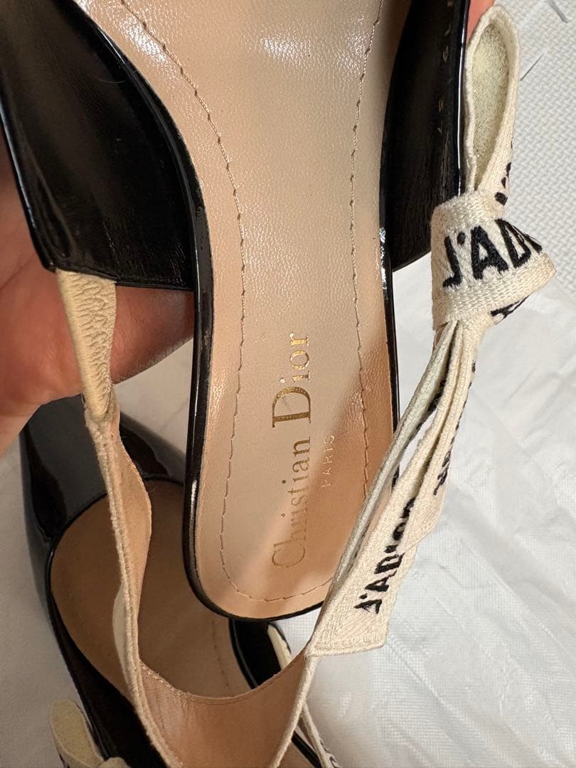 24cmヒール6.5cmディオール Dior エナメルパンプス