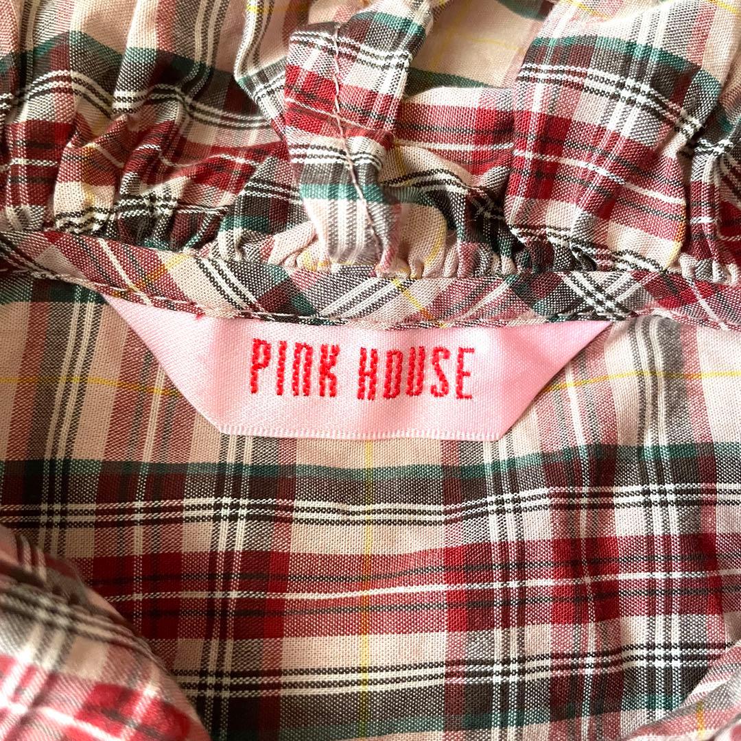 ピンクハウス × aoki misako コラボ チェックフードブラウス - メルカリ