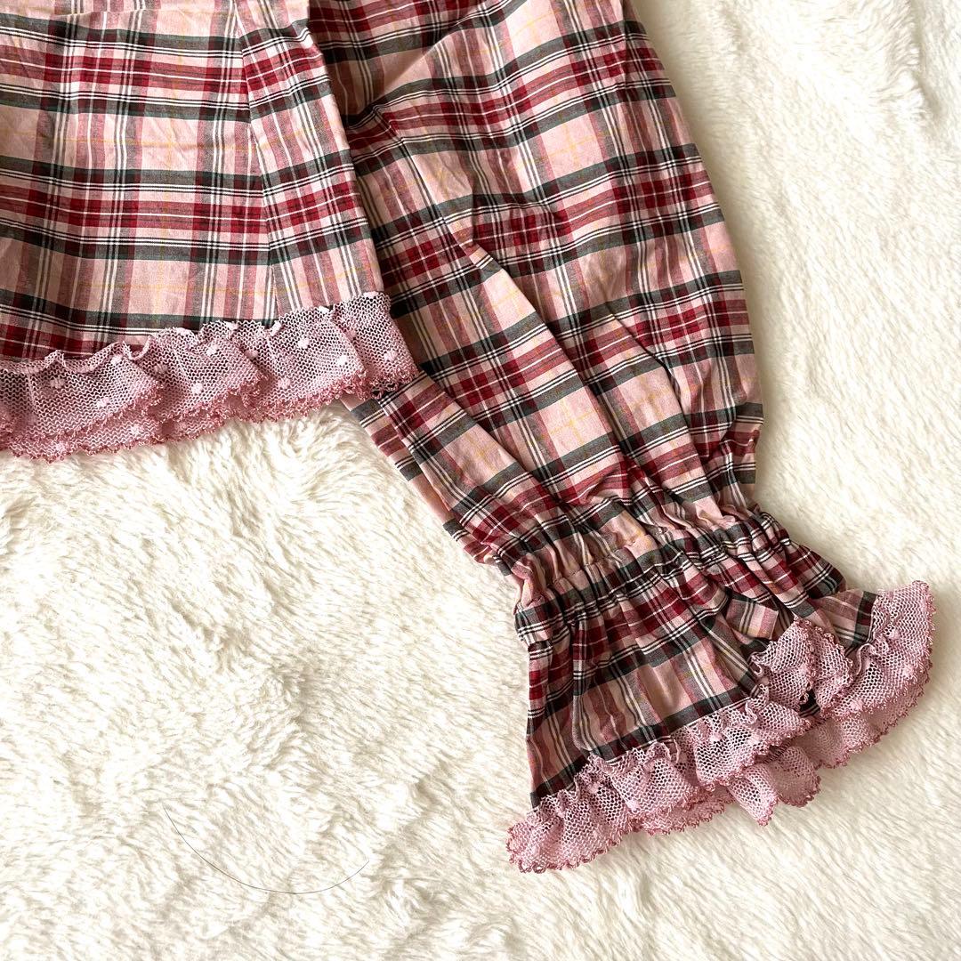 ピンクハウス × aoki misako コラボ チェックフードブラウス - メルカリ