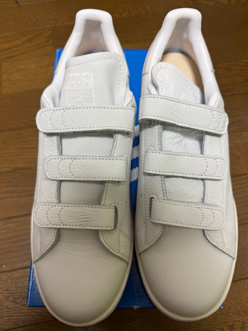 【新品未使用】adidas Stan Smith ホワイト ベルクロスニーカー