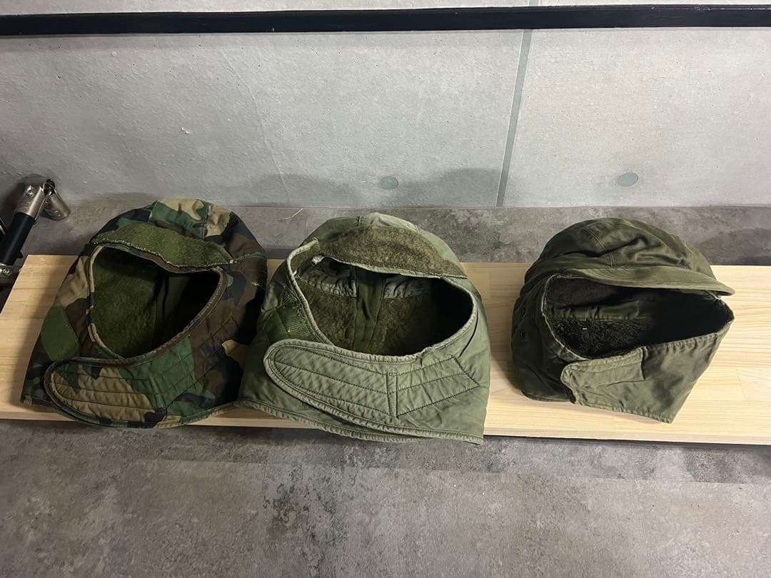 米軍／フランス軍 実物 ヘルメットライナー フード まとめ売り 3点