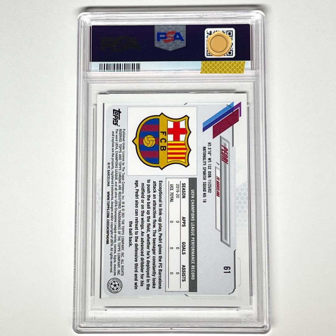 PSA10 ルーキーカード PEDRI RC CHROME UCL ペドリ - メルカリ