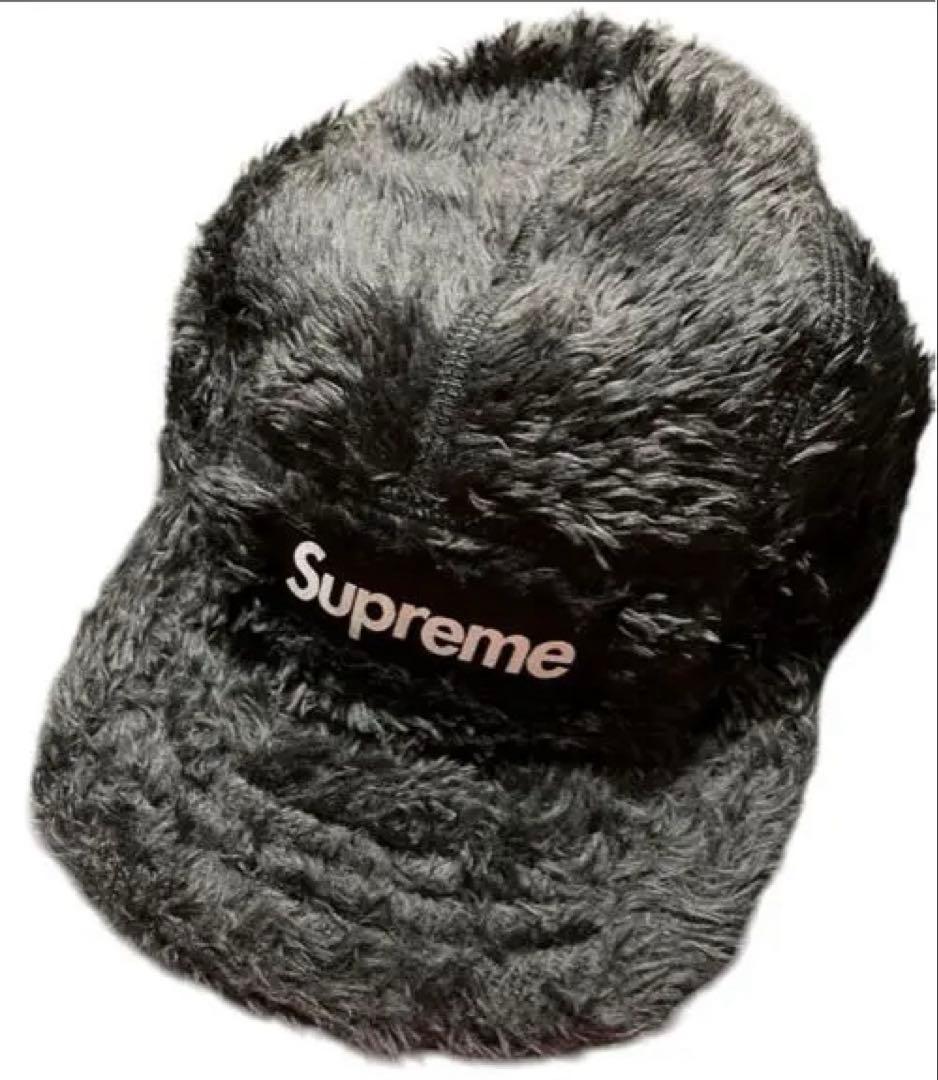 帽子 Supreme Fuzzy Camp Cap black